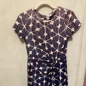 Diane von Furstenberg Short Sleeve Faux Cinched Dress